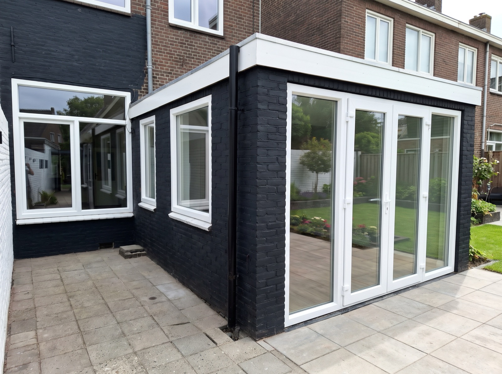 Aanbouw aan de achterkant van een woning in Goirle door Trizo
