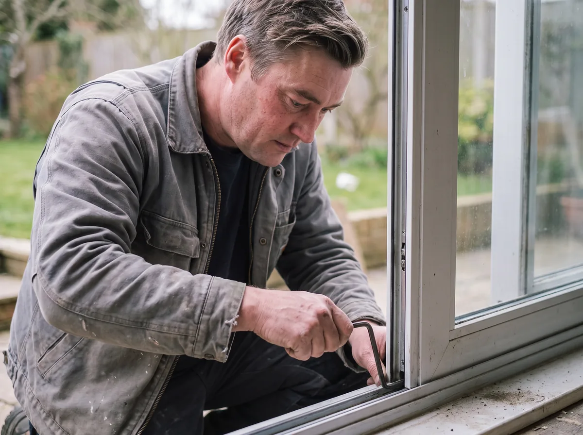 Sunny van Trizo stelt een schuifpui af in de achtergevel van een woning